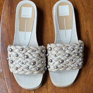 Dolce Vita Grazie Woven Pearl Sandals